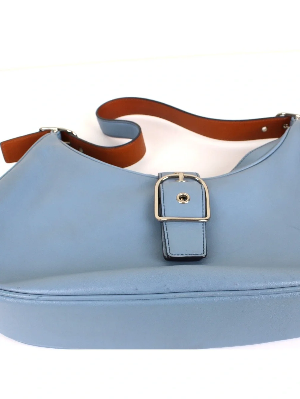 Coach 7592 Blue Leather Vintage Hamptons Hobo Bag